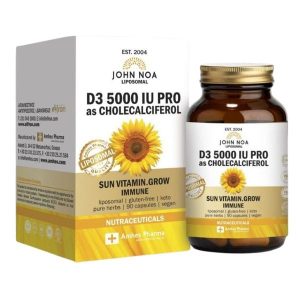 John Noa D3 5000 IU Pro as Cholecalciferol Λιποσωμιακό Συμπλήρωμα Διατροφής με Βιταμίνη D3 90 κάψουλες