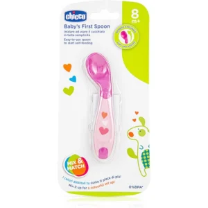 Chicco κουτάλι σιλικόνης αρχής 8m+ ροζ