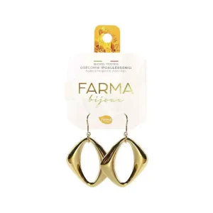 Farma Bijoux Υποαλλεγικά Σκουλαρίκια Μενταγιόν Χρυσός Ρόμβος 42mm