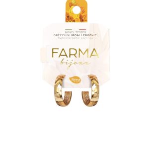 Farma Bijoux Υποαλλεργικά Σκουλαρίκια Επιχρυσωμένοι Κρίκοι 20mm