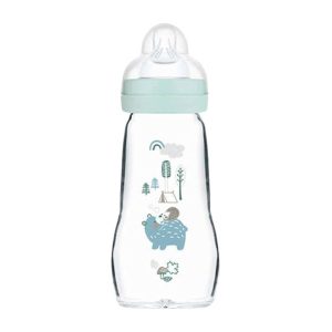 Mam Μπιμπερό Γυάλινο Feel Good Μπλε 260 ml