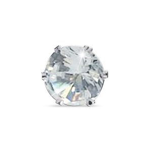 Medical Jewels Υποαλλεργικά Σκουλαρίκια Ζιργκόν Λευκό Χρώμα