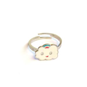 Mylovly Luvi Ring Cloud Silver Enamel