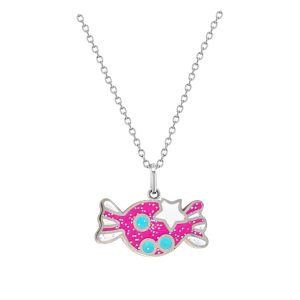 Necklace Candy Silver Enamel