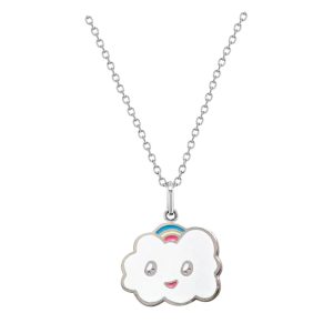 Mylovly Luvi Necklace Cloud Silver Enamel
