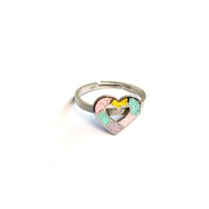Pierced Heart Silver Enamel