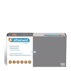 Alfashield Γάντια Λάτεξ με Πούδρα Λευκό XL 100τμχ