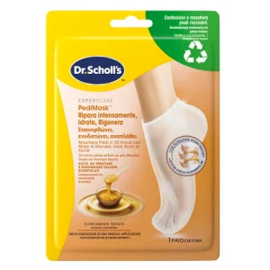 Scholl PediMask Μάσκα Ποδιών για Ενυδάτωση & Αναγέννηση Δέρματος με Μέλι Manuka 1 ζευγάρι