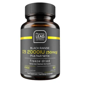 PharmaLead Black Range D3 2000 IU Plus Vitamin K 60 κάψουλες
