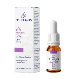 Tikun Any Time 5% CBD 500 mg Υπογλώσσιες Σταγόνες 10 ml